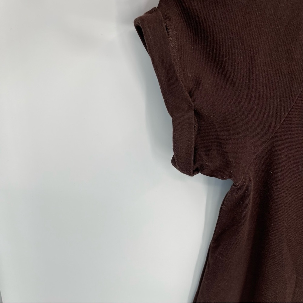Soft Surroundings Dark Brown Blouse with Button Accents - Picture 3 of 7